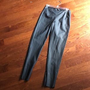 Faux leather pants